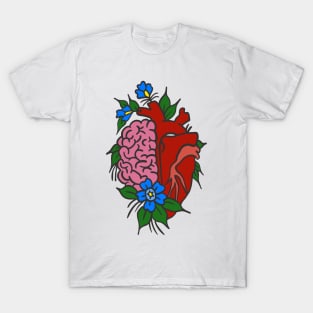Traditional Style Heart & Brain T-Shirt